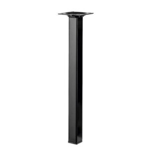 Pied table basse carré HETTICH fixe, H.30 cm acier époxy noir