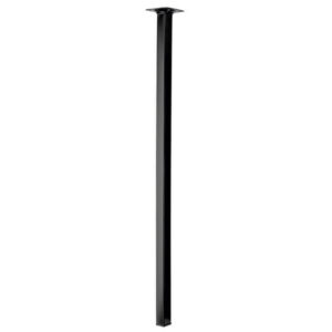 Pied table basse carré HETTICH fixe, H.70 cm acier époxy noir