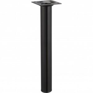 Pied table basse cylindrique HETTICH fixe acier époxy noir