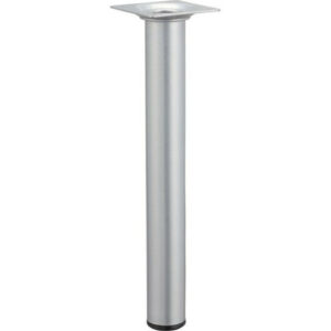 Pied table basse cylindrique HETTICH fixe, H.25 cm acier mat gris