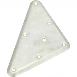 Plaque de montage triangulaire métal à visser, H.221 x l.126 mm