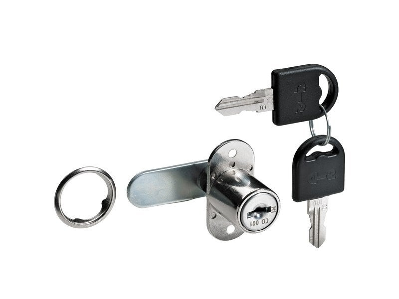 Serrure de meuble acier à encastrer HETTICH 32 mm réversible