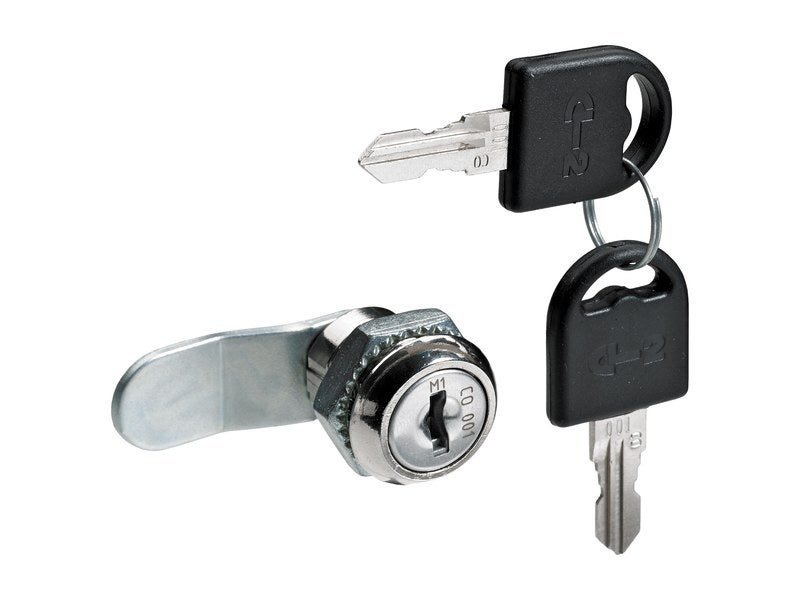 Serrure de meuble acier à encastrer HETTICH de 17 a 34 mm reversible