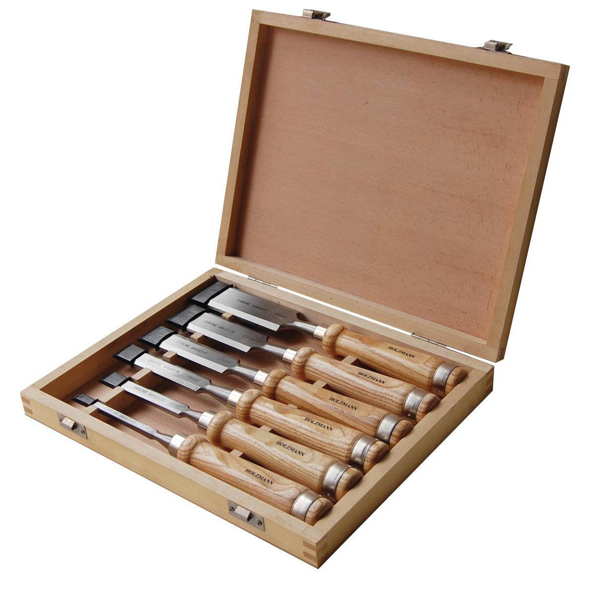 Coffret 6 ciseaux à bois HSS