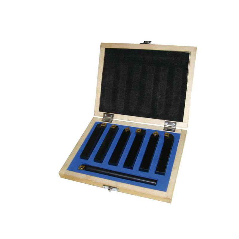 Coffret PRO 7 outils de tournage métal TCT 12 mm