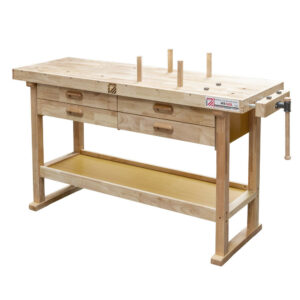 Etabli bois 1625 x 510 mm 4 tiroirs