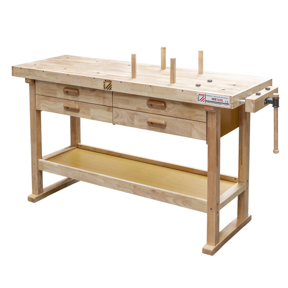 Etabli bois 1625 x 510 mm 4 tiroirs