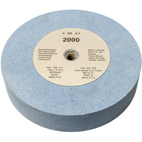 Roue abrasive pour affûteur à eau 200 mm grain 220 - affûtage précis des outils