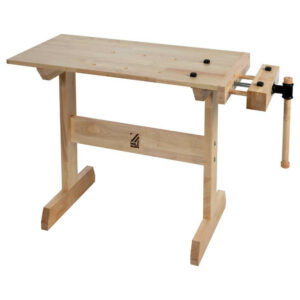 Établi enfant en bois 800 x 400 mm - avec presse d’établi et 4 butées