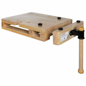 Établi mobile avec étau 360 x 300 mm - plateau bois et poignée de transport