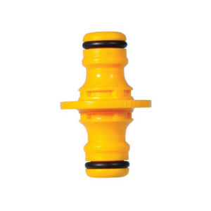 Accoupleur double mâle en plastique pour tuyau d'arrosage - blister