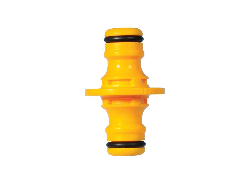 Accoupleur double mâle en plastique pour tuyau d'arrosage - blister