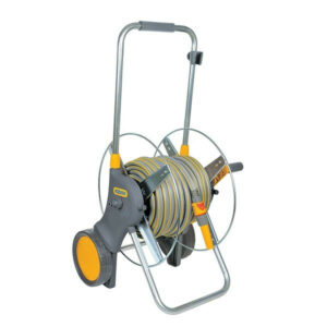 Grand dévidoir chariot métallique pour tuyau d’arrosage 25m 15mm