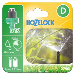 Micro asperseurs longue portée 90° - débit réglable 0 à 55 L/h - lot de 12