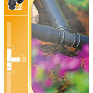 Raccords en T 13 mm pour arrosage automatique - lot de 5