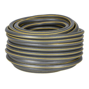Tuyau d’arrosage anti écrasement Ultramax usage domestique diamètre 15 mm 50 m gris jaunes