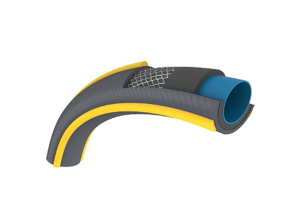 Tuyau d’arrosage anti écrasement Ultramax usage domestique diamètre 19 mm 50 m gris jaunes