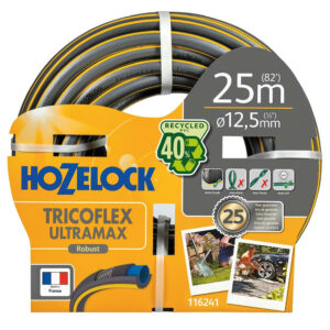 Tuyau d’arrosage anti écrasement Ultramax usage domestique diamètre 25 25 m gris jaunes