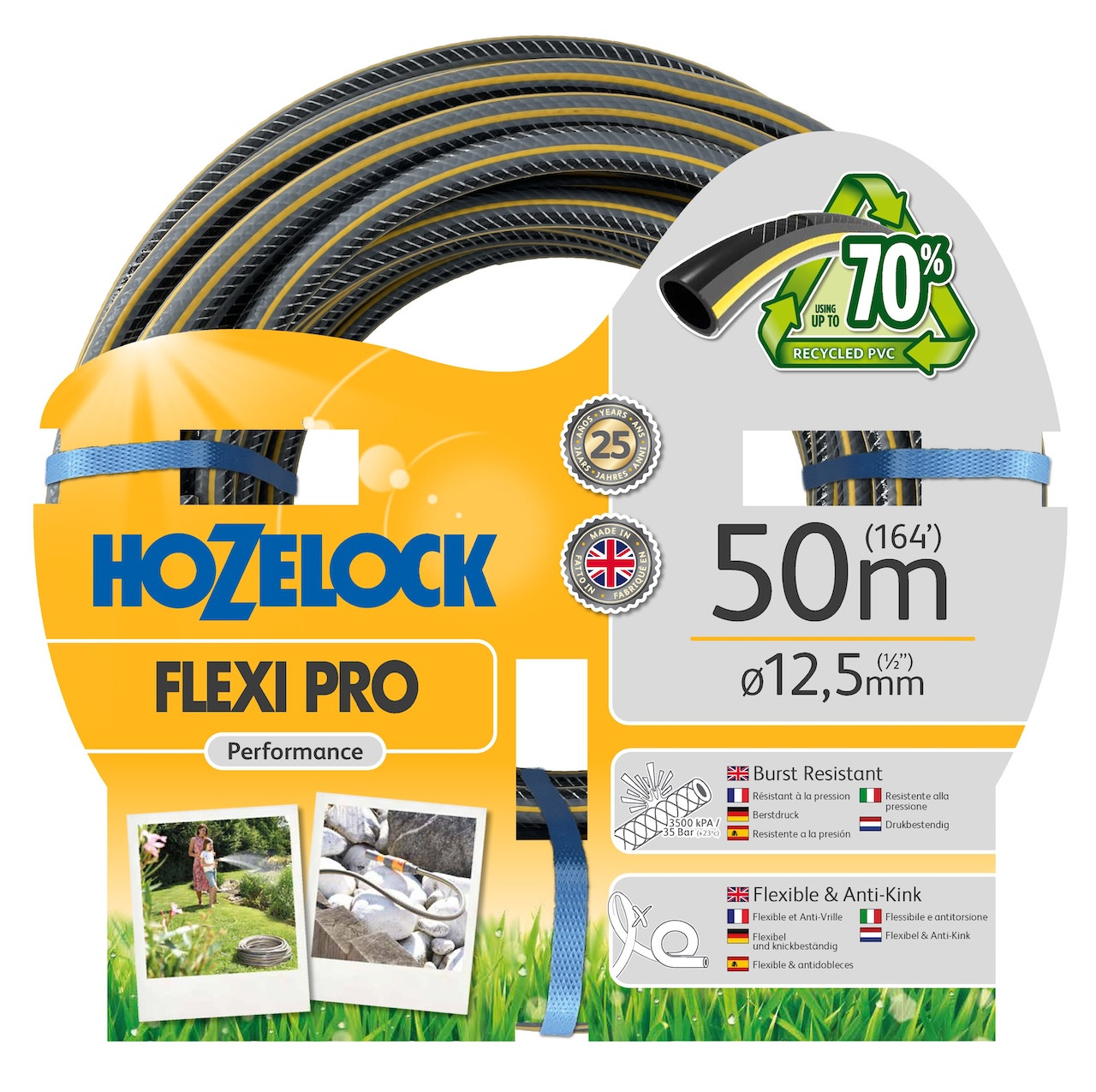 Tuyau d’arrosage - Flexi Pro 50 m - tuyau renforcé anti-torsion 12,5 mm