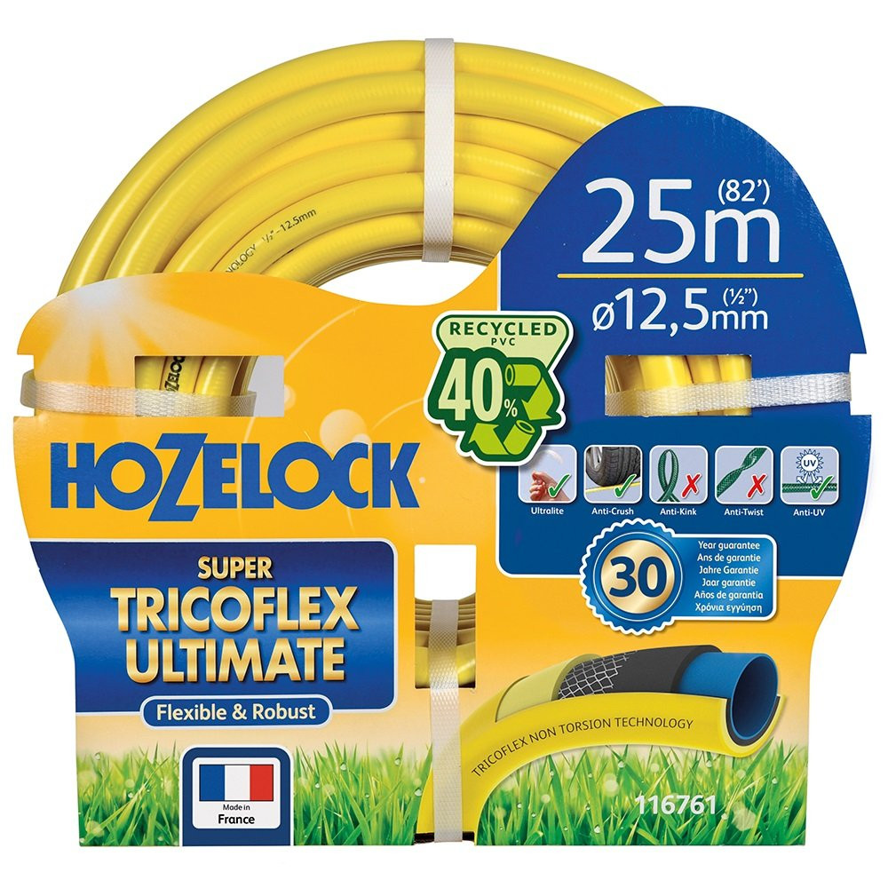 Tuyau d’arrosage multi usage Ultimate ultra robuste 15 mm 80 m jaune