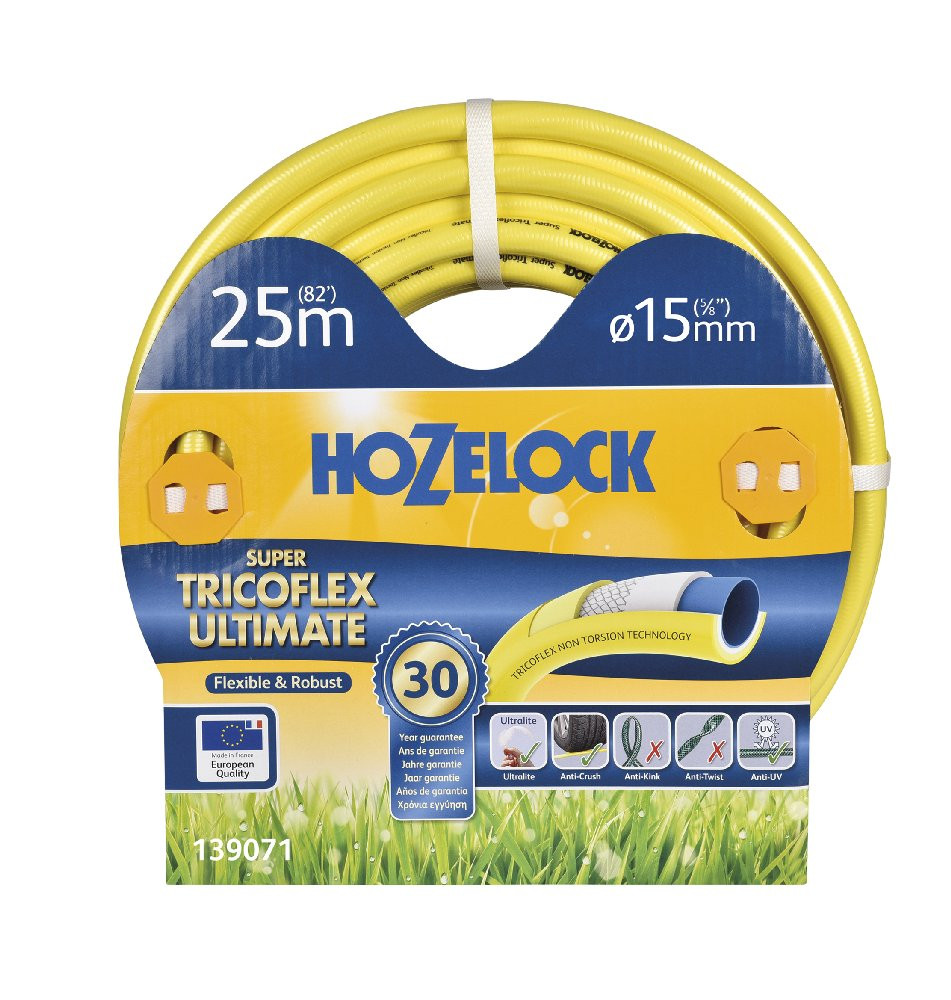 Tuyau d’arrosage multi usage ultra robuste - jaune (36 uc/pal) - 15mm - 20 m