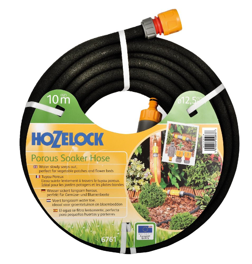 Tuyau poreux pour arroser des jeunes plantes, des haies et des jardins potagers 13mm - 10m
