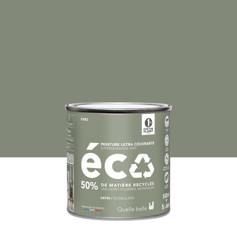 Peinture mur kaki satin ID 0.5L