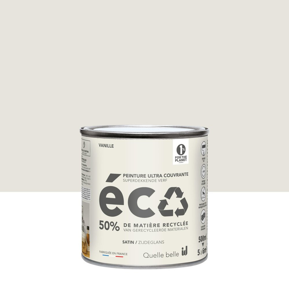 Peinture mur vanille satin ID 0.5L