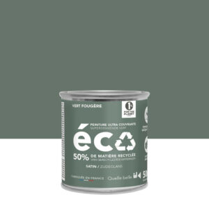 Peinture mur vert de fougère satin ID 0.05L