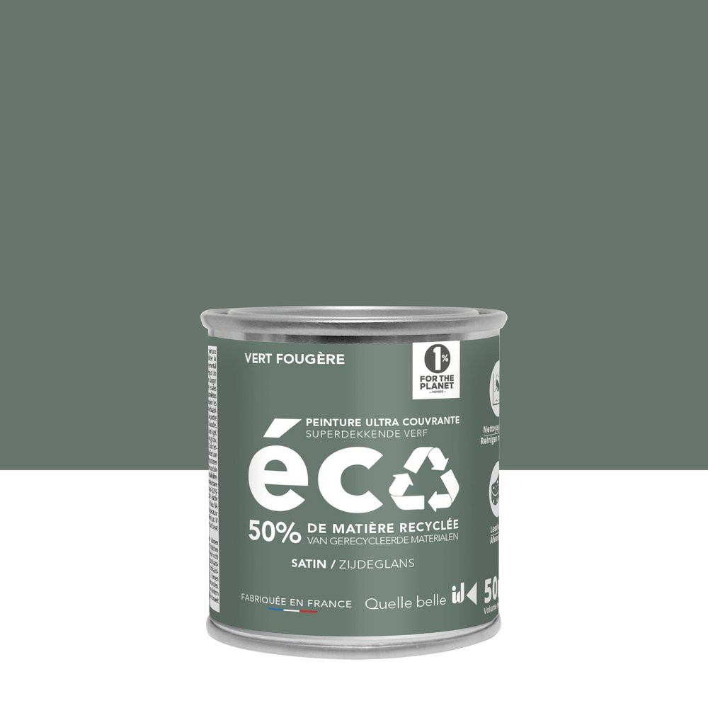 Peinture mur vert de fougère satin ID 0.05L