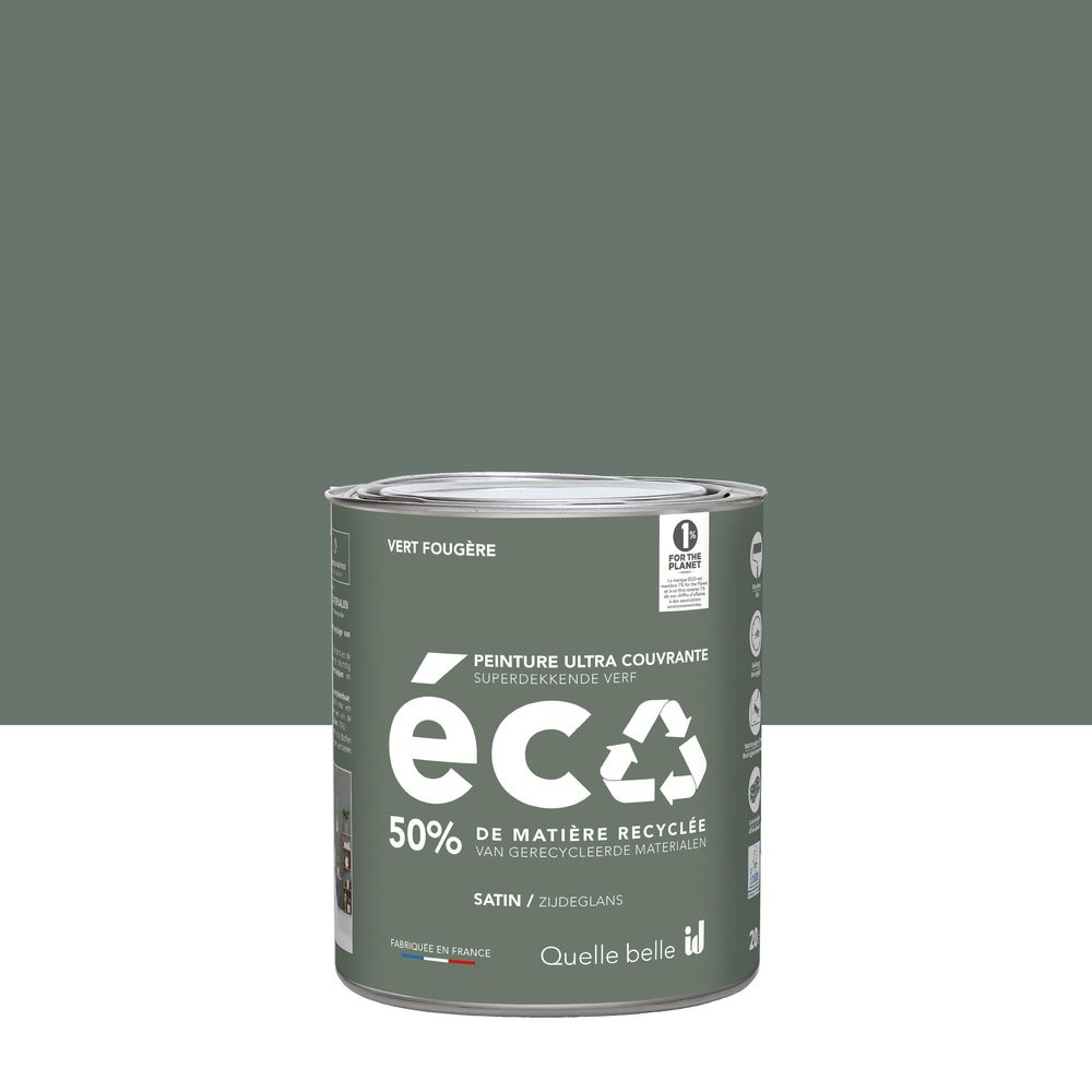 Peinture mur vert de fougère satin ID 2L