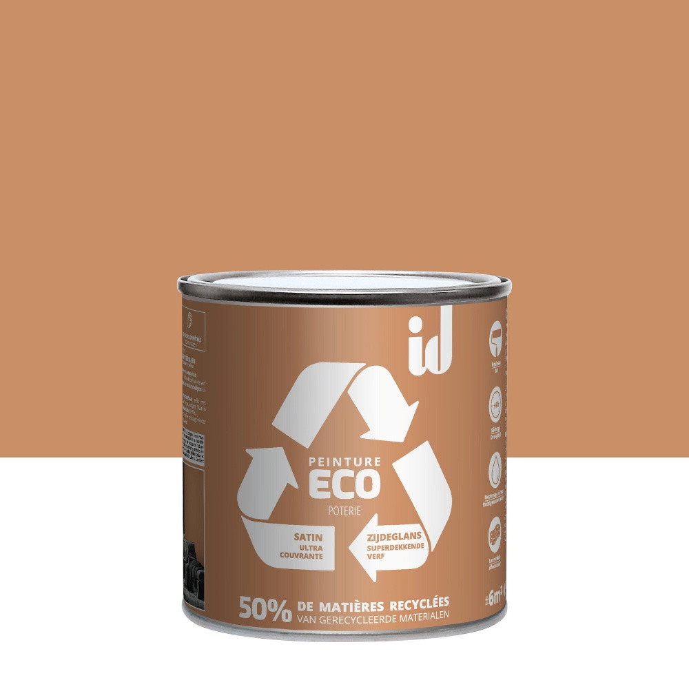 Peinture poterie mur / plafond ID Eco satiné 0.5 l