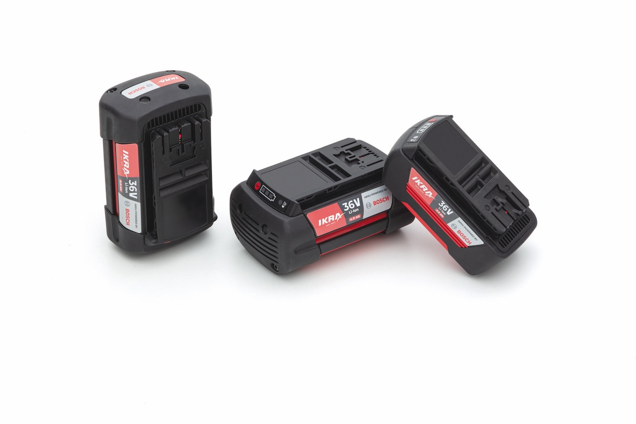 Batterie Ikra-BOSCH de 36V 6Ah 216Wh - Li-Ion type LI 28 - compatible avec tous les appareils sans fil 36V Bosch - Made in Europ