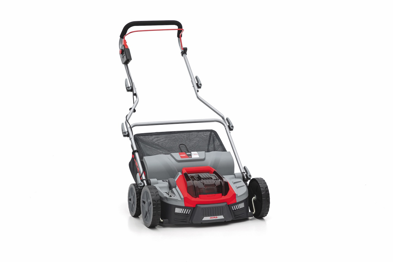 Scarificateur-aérateur sans fil IBSR36 - sans batterie ni chargeur - bac 45L - coupe 36cm - compatible batterie Bosch OneForAll
