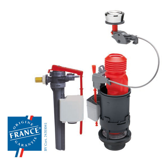 Ensemble chasse d'eau mécanisme 3/6L à câble MW2 et robinet Jollyfill - Wirquin - 10723583