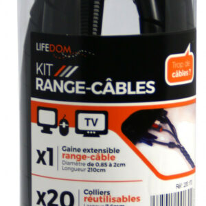 Kit range-câble 40 colliers et 1 gaine