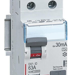 Interrupteur différentiel DX³-ID 2P 230 V 63 A type A 30 mA LEGRAND 411556