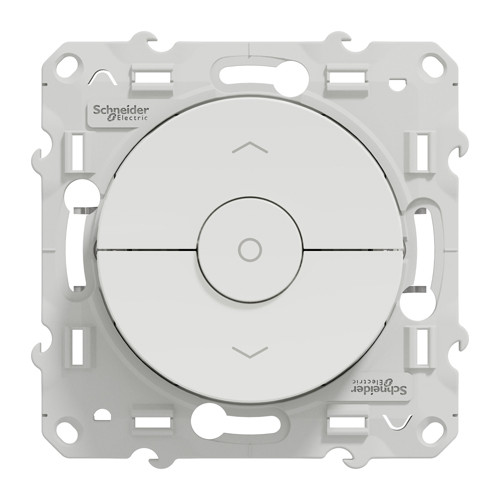 Interrupteur ODACE blanc à 3 boutons montée/descente/stop pour volet SCHNEIDER ELECTRIC S520208