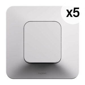 Interrupteur va et vient complet neptune blanc legrand lot de 5