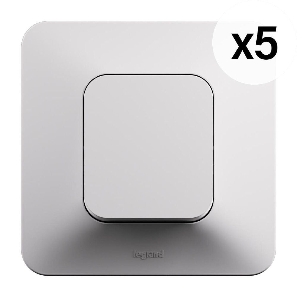 Interrupteur va et vient complet neptune blanc legrand lot de 5