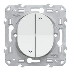 Interrupteur volet roulant à assembler Ovalis, SCHNEIDER ELECTRIC, blanc