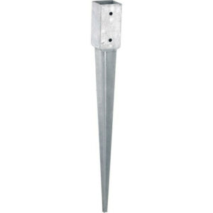 Support a enfoncer acier a enfoncer gris, Hauteur 75 x largeur 9 x Profondeur 9 cm