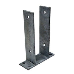 Support a fixer acier en u naturel, Hauteur 12 x largeur 7 x Profondeur 6 cm