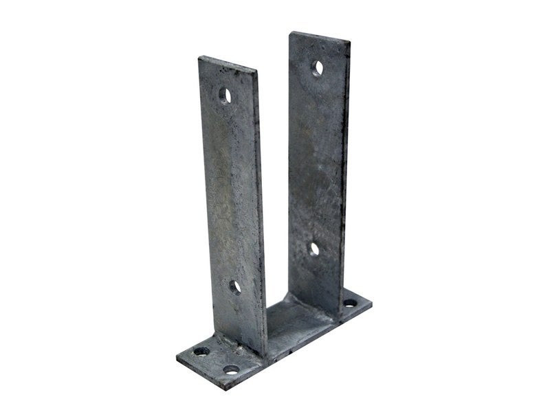 Support a fixer acier en u naturel, Hauteur 12 x largeur 7 x Profondeur 6 cm