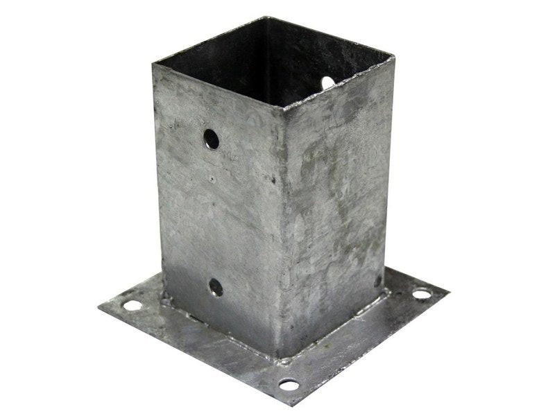 Support à fixer en acier, H.10 x l.7 x P.7 cm gris