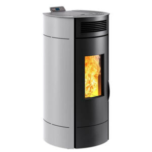 Poêle à granulés de bois Blanc LODI 8 étanche WiFi - 8 kW - Trémie 16,5 kg