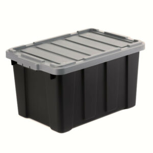 Caisse utilitaire recyclée IRIS OHYAMA noir, 50L, H.31.5 x l.38 x P.57.5 cm