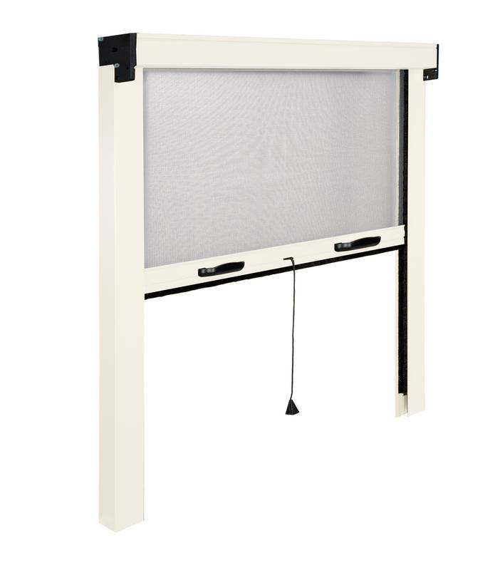 Moustiquaire enroulable verticale pour fenêtre - 140X160 - BLANC