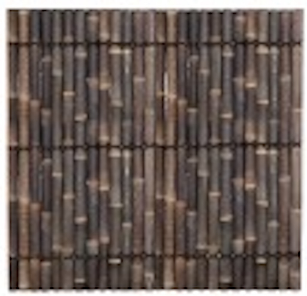 Panneau bambou naturel – Demi-bambou – 180 x 180 cm – Brun noir – Occultant – Finition naturelle