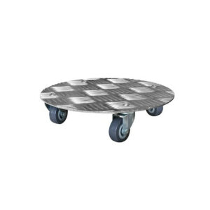 Support de pots - aluminium - à roulette - diamètre 30 cm